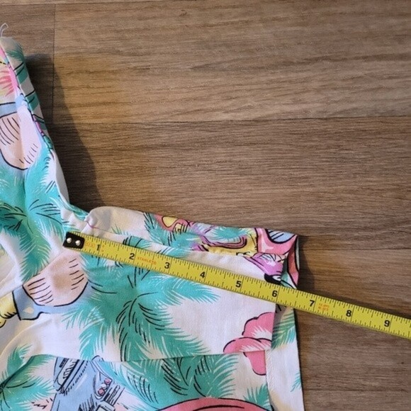 Vintage Jerry Leigh California Floral Tropical Print Casual Shorts Size S 90s - Picture 11 of 12